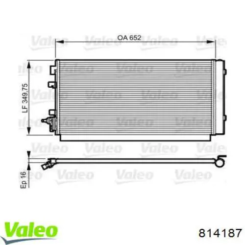 Condensador aire acondicionado 814187 VALEO