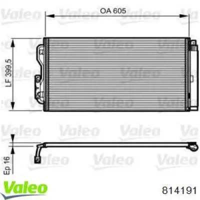 Condensador aire acondicionado 814191 VALEO