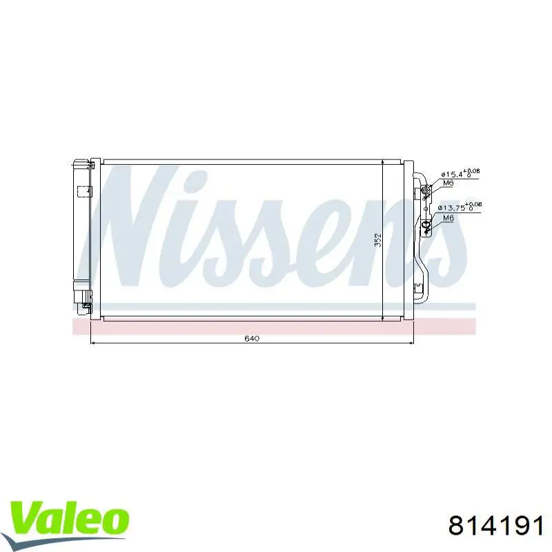 814191 VALEO Radiador de aire acondicionado