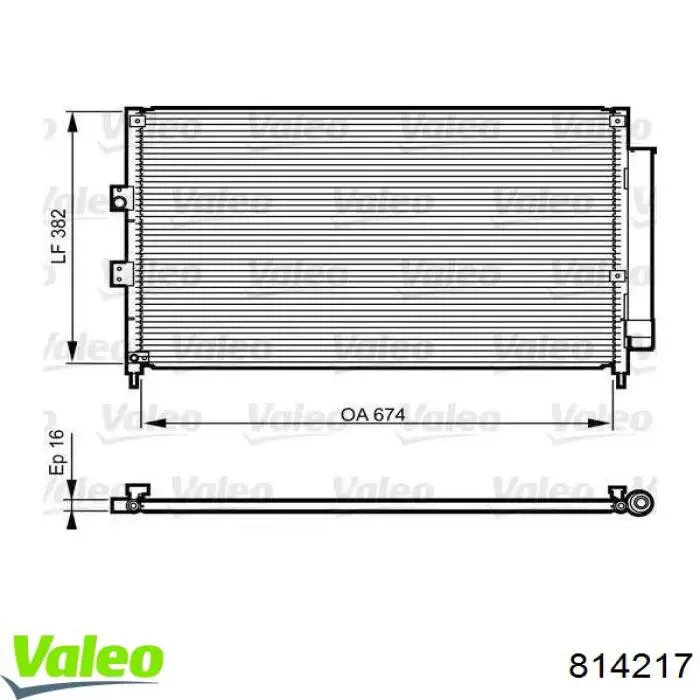 814217 VALEO Radiador de aire acondicionado