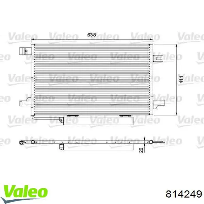 814249 VALEO Radiador de aire acondicionado