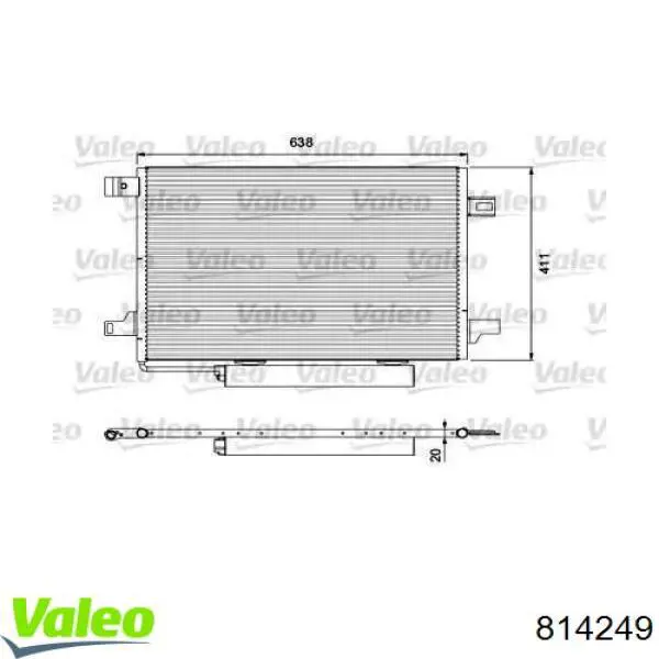 Condensador aire acondicionado 814249 VALEO