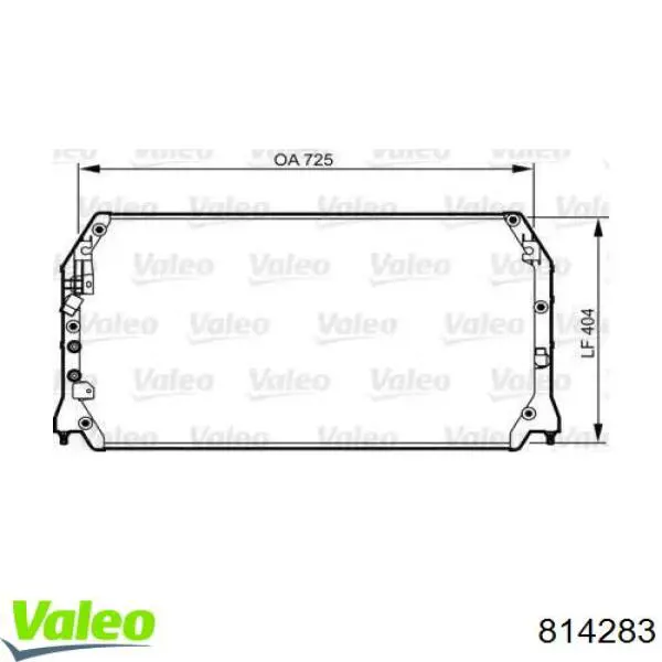 814283 VALEO Radiador de aire acondicionado