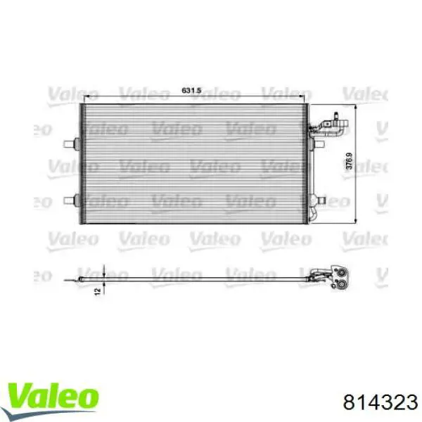 814323 VALEO Radiador de aire acondicionado