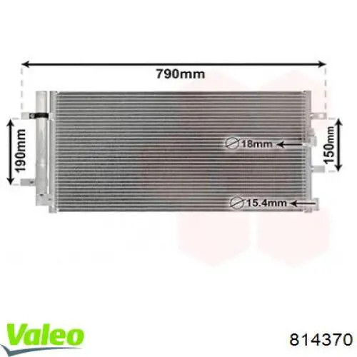 814370 VALEO Radiador de aire acondicionado