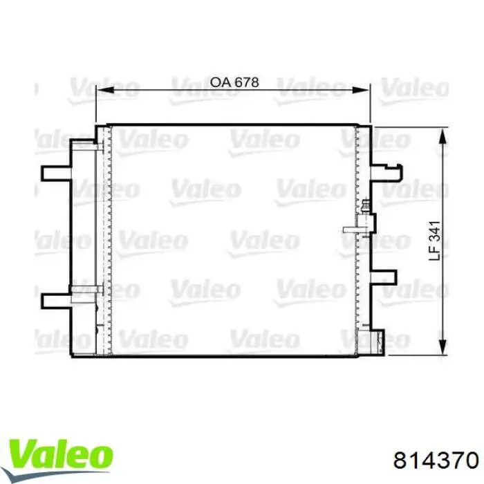 Condensador aire acondicionado 814370 VALEO