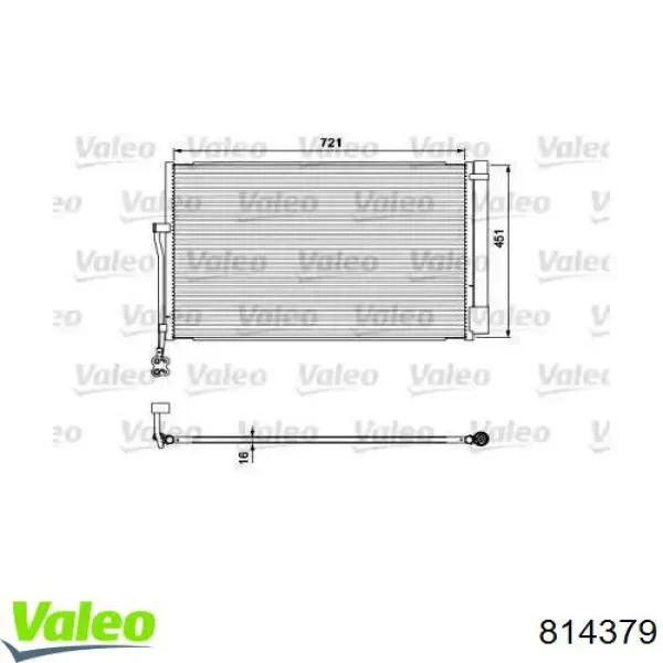 814379 VALEO condensador aire acondicionado