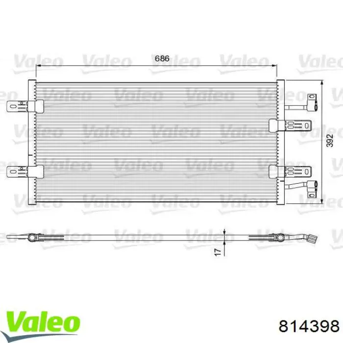 Aire acondicionado capacitor VALEO 814398 precio, desde 97,44 EUR