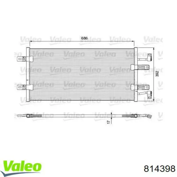 814398 VALEO condensador aire acondicionado