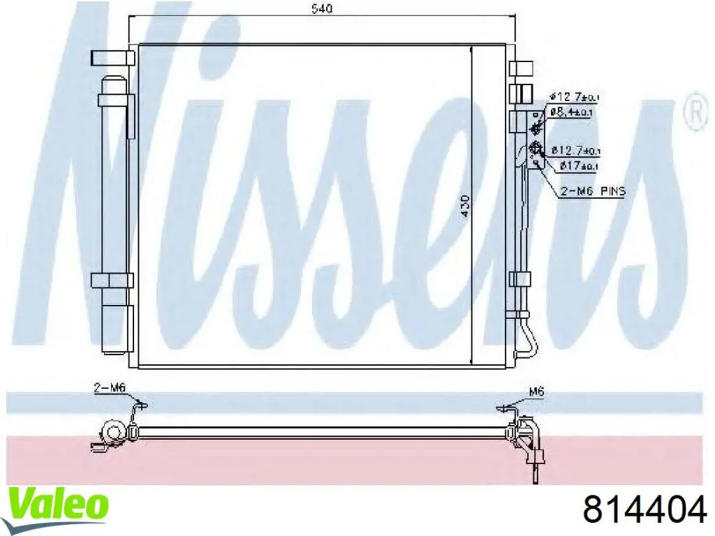 814404 VALEO condensador aire acondicionado