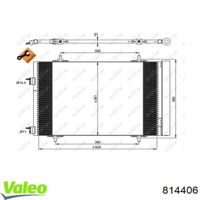 814406 VALEO condensador aire acondicionado