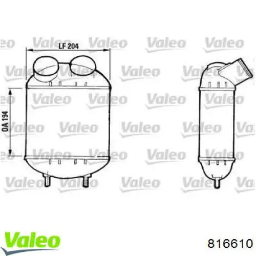 Radiador de intercooler para Renault 21  L48