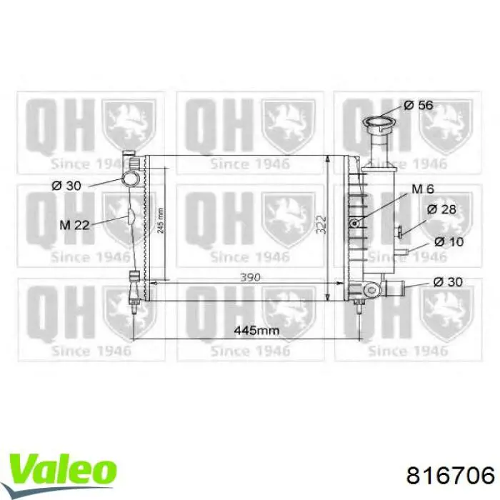 Radiador 816706 VALEO