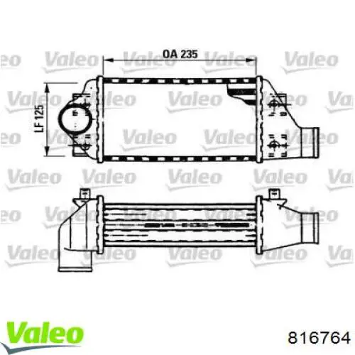 Radiador de intercooler para Fiat Uno  146A