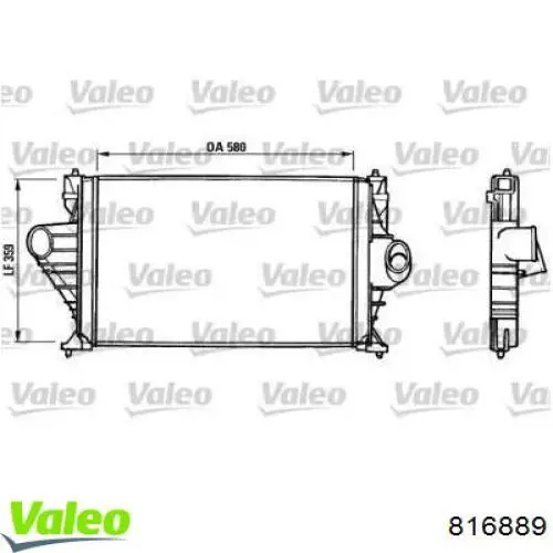 816889 VALEO Radiador de intercooler