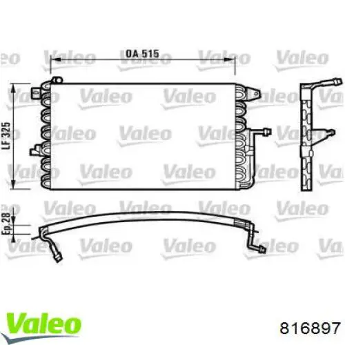 816897 VALEO Radiador de aire acondicionado