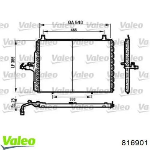 816901 VALEO Radiador de aire acondicionado