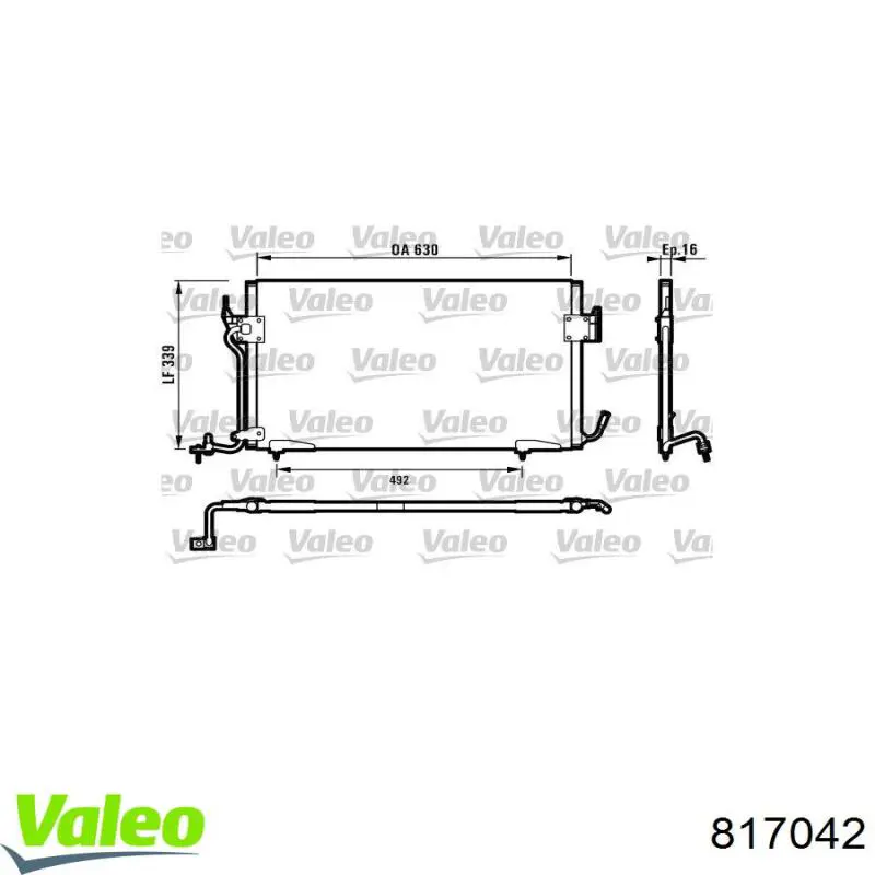 817042 VALEO condensador aire acondicionado