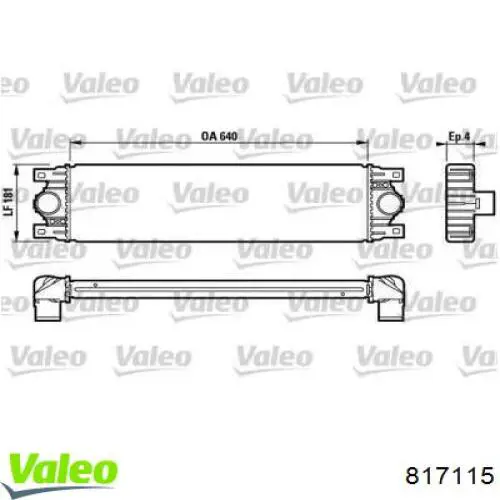 817115 VALEO Radiador de intercooler