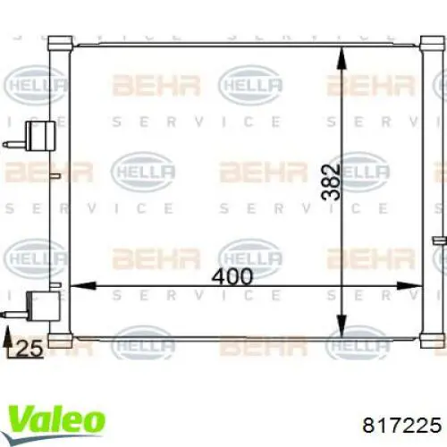 817225 VALEO Radiador de aire acondicionado