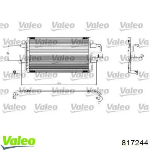 Condensador aire acondicionado 817244 VALEO