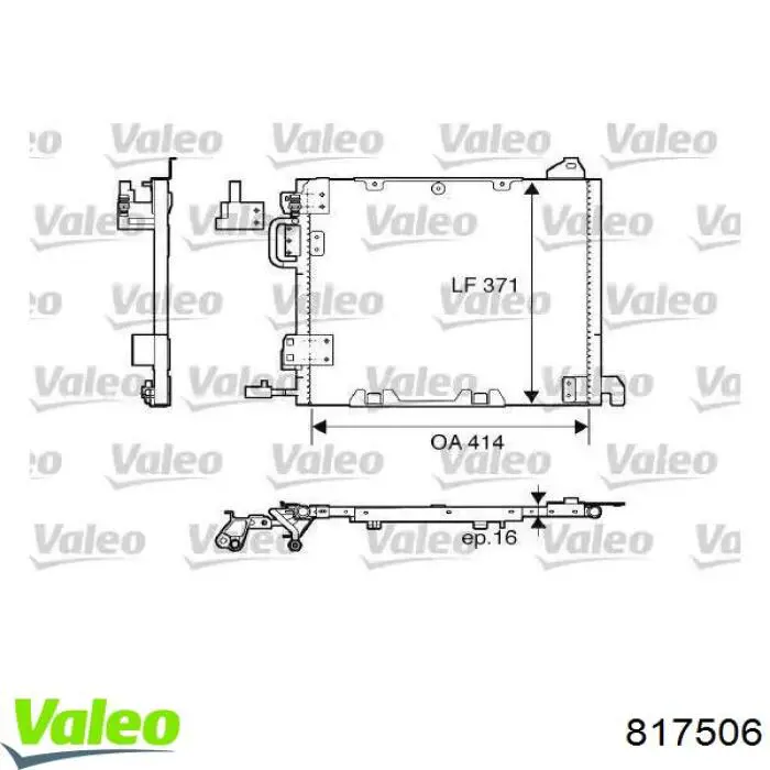 Condensador aire acondicionado 817506 VALEO