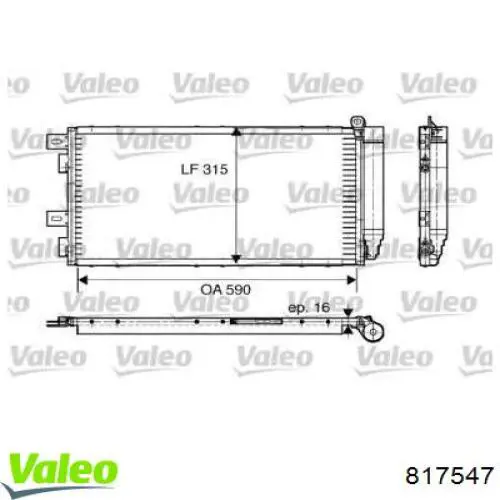 Comprar 817547 VALEO Condensador de aire acondicionado