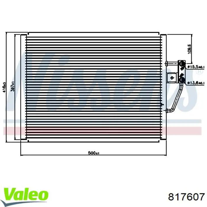 Condensador aire acondicionado 817607 VALEO