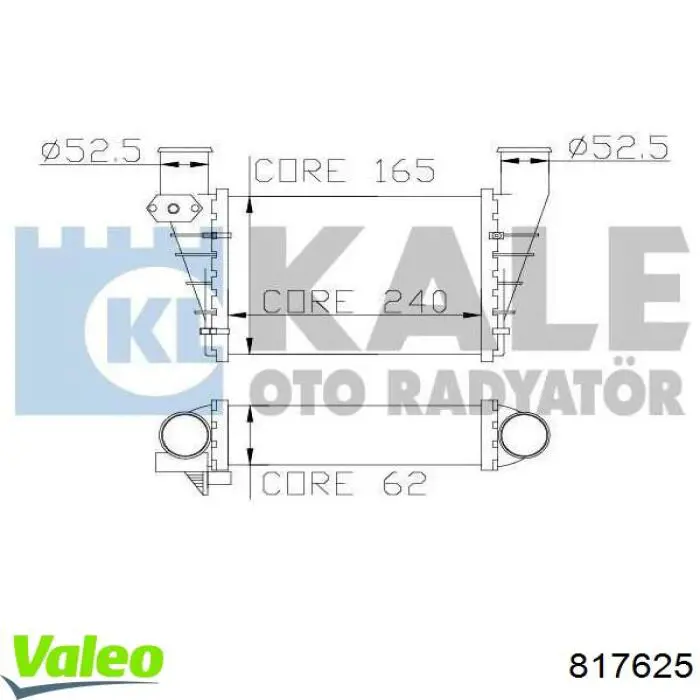 Intercooler 817625 VALEO