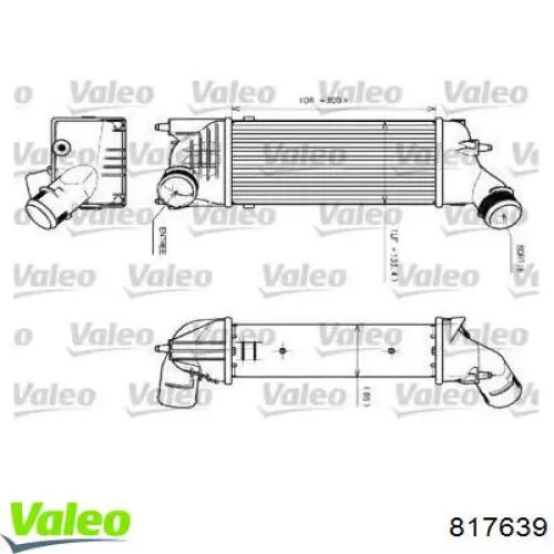 817639 VALEO Radiador de intercooler