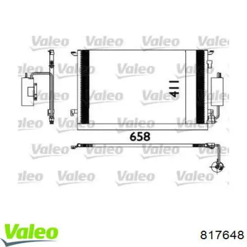 817648 VALEO Radiador de aire acondicionado
