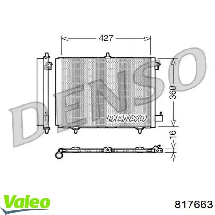 817663 VALEO condensador aire acondicionado