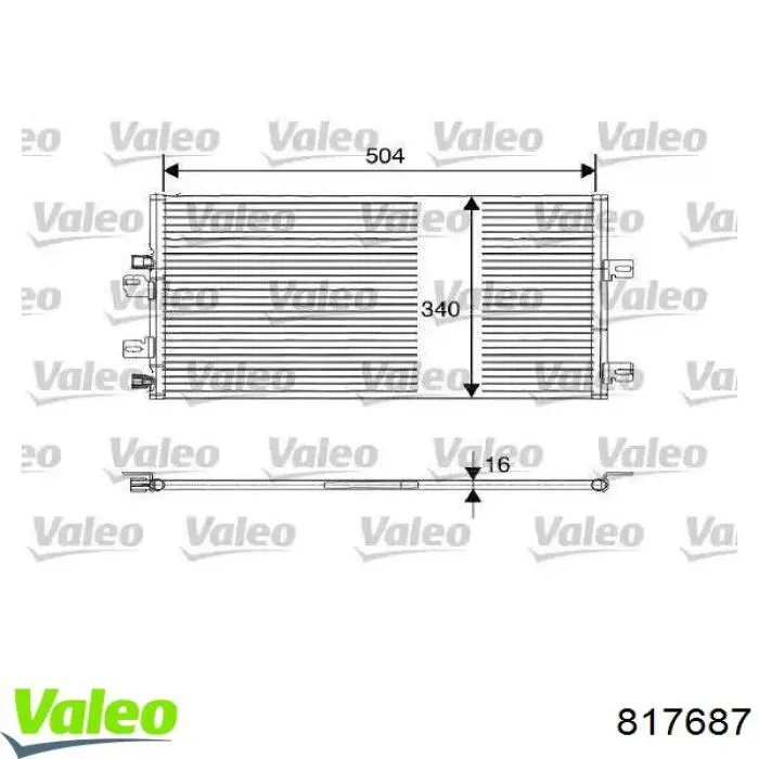 817687 VALEO Radiador de aire acondicionado