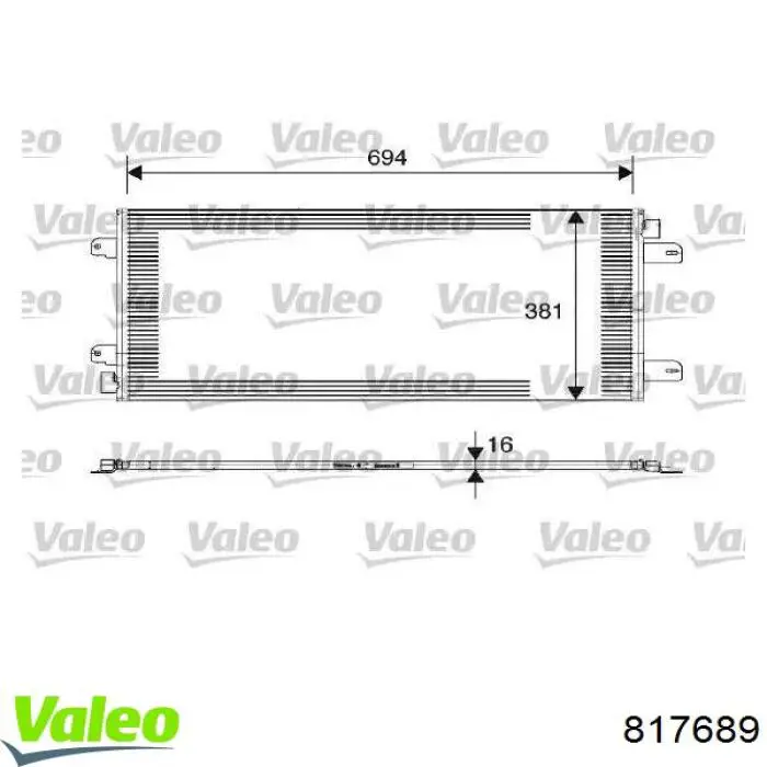 Aire acondicionado capacitor VALEO 817689 precio, desde 83,57 EUR