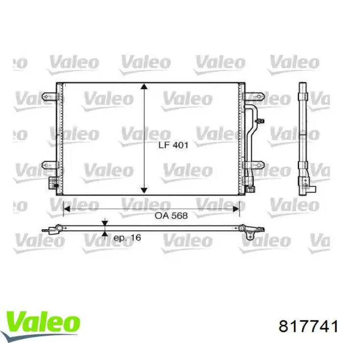 Comprar 817741 VALEO Condensador de aire acondicionado