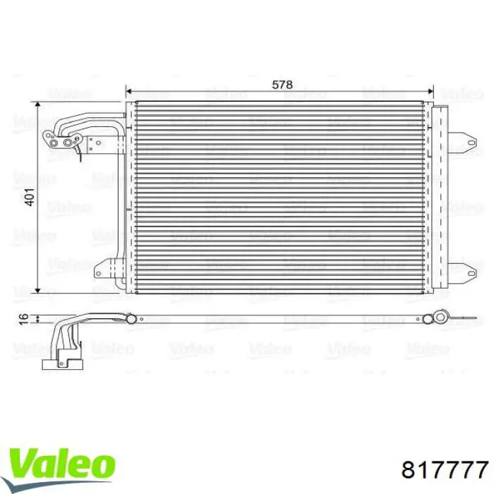 817777 VALEO Radiador de aire acondicionado
