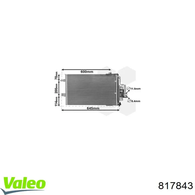 817843 VALEO condensador aire acondicionado