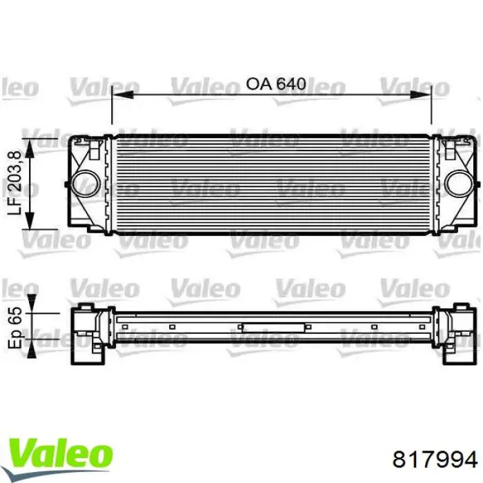 Radiador de aire de admisión VALEO 817994 precio, desde 116,19 EUR