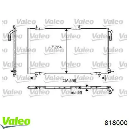 818000 VALEO Radiador de aire acondicionado