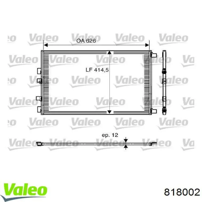 818002 VALEO Radiador de aire acondicionado