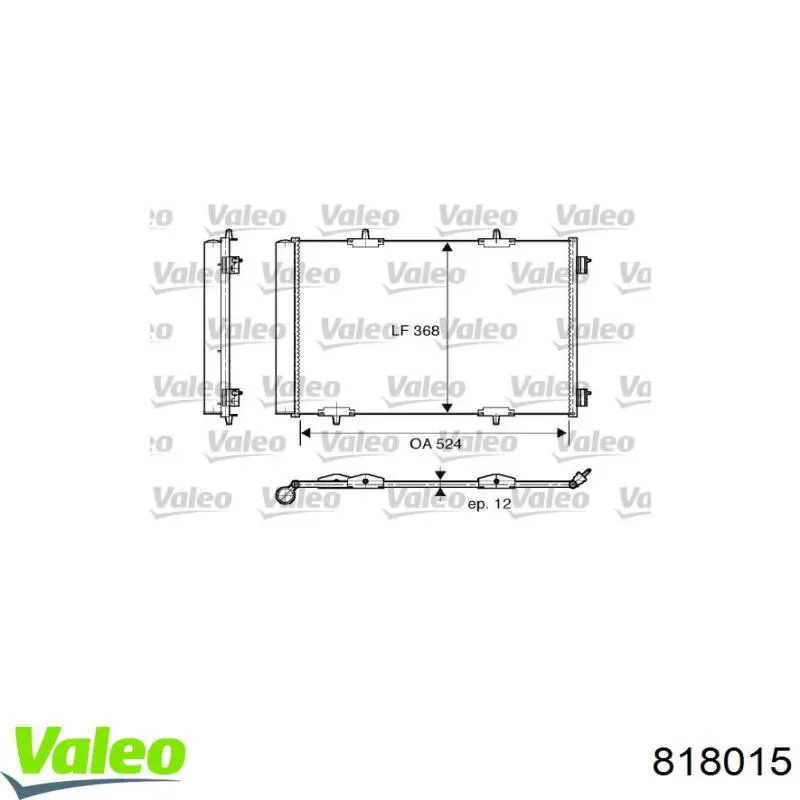 Condensador aire acondicionado 818015 VALEO