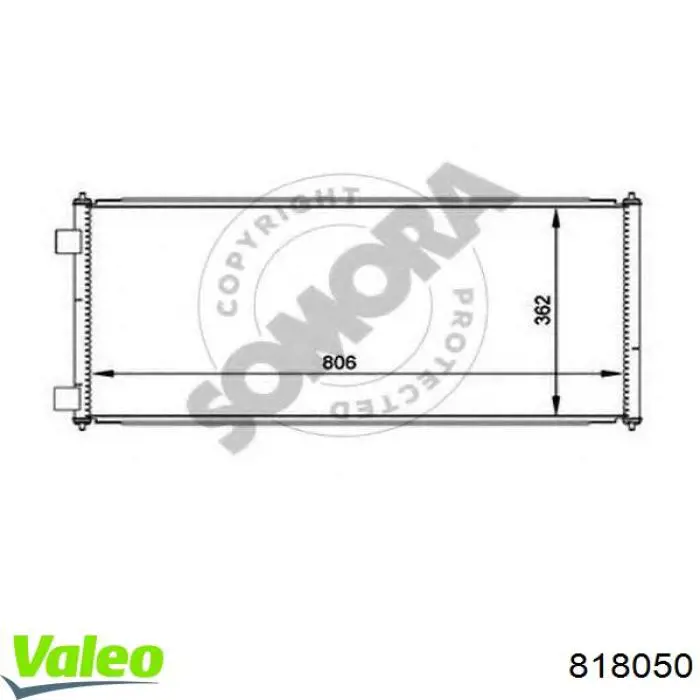 818050 VALEO condensador aire acondicionado