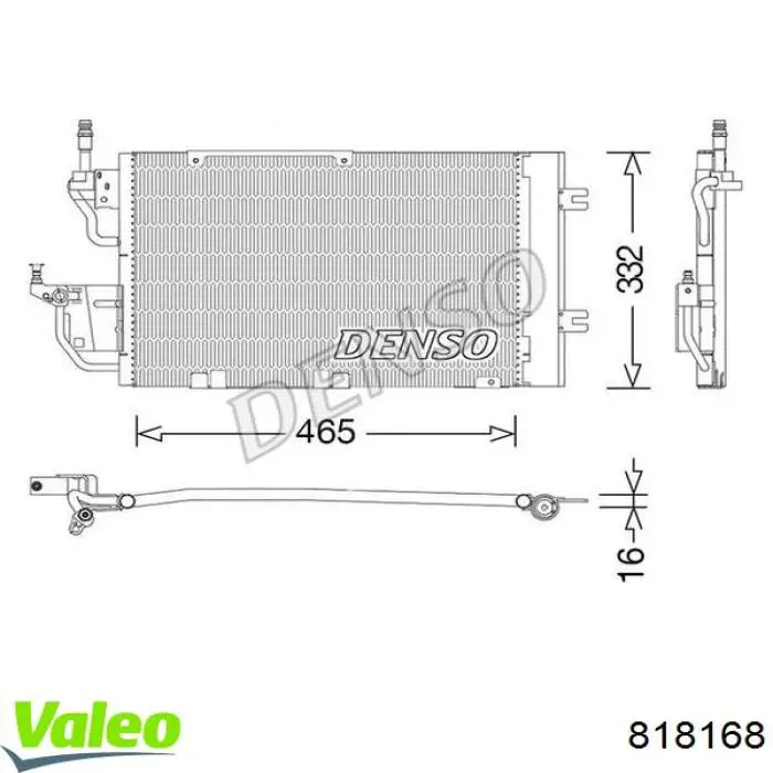 818168 VALEO condensador aire acondicionado