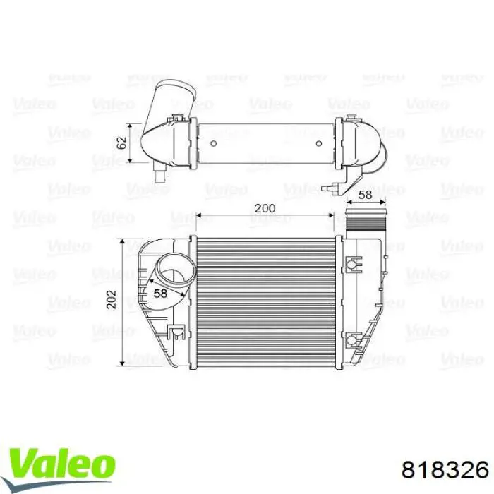 818326 VALEO Radiador de intercooler