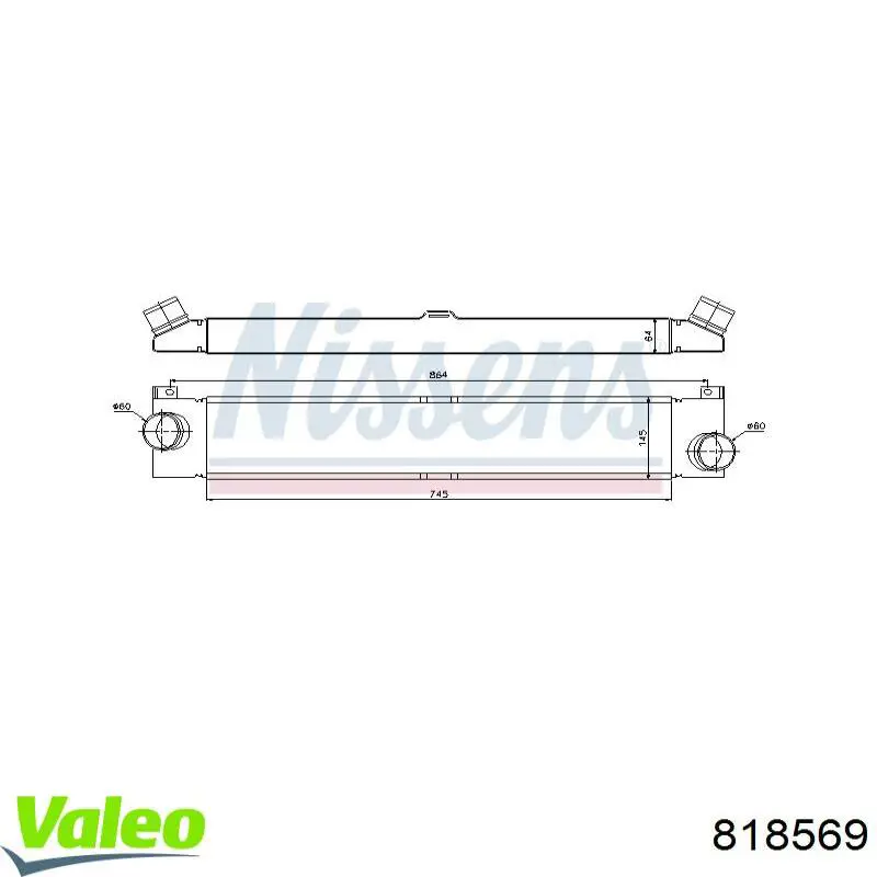 818569 VALEO radiador de aire de admisión