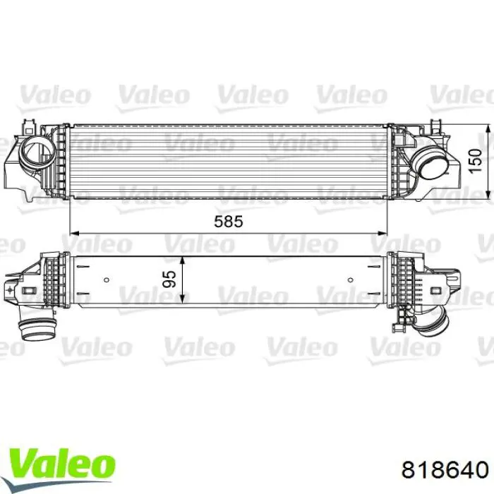Radiador de aire de admisión VALEO 818640 precio, desde 175,45 EUR
