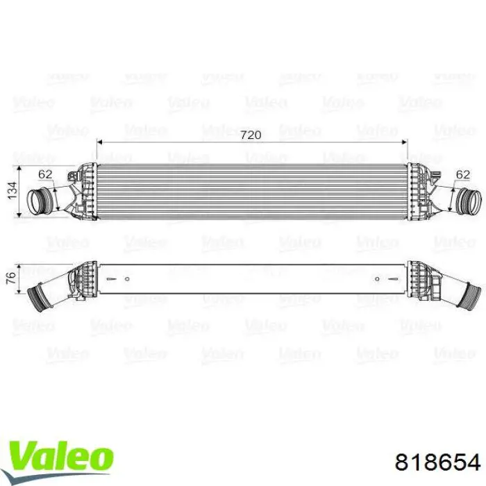 818654 VALEO intercooler