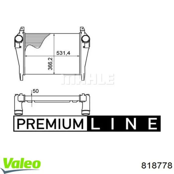 818778 VALEO radiador de aire de admisión