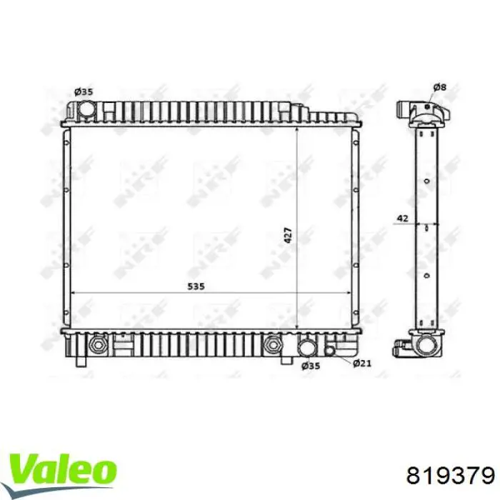 1265000903 Mercedes radiador refrigeración del motor