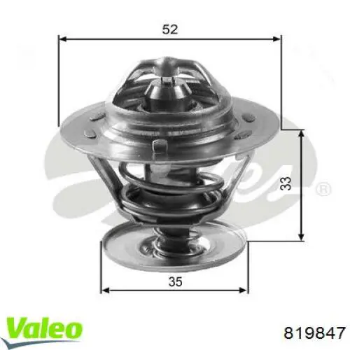 819847 VALEO termostato, refrigerante